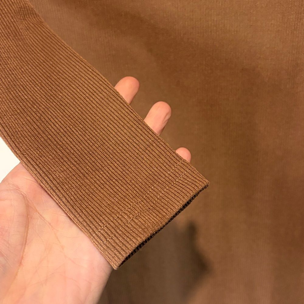Princess Polly Brown Bodycon Ribbed Long Sleeve Mock Neck Dress- Size 4 - Picture 5 of 6